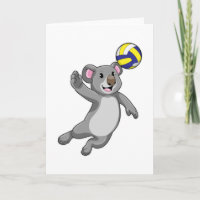 Koala as Volleyball player with Volleyball