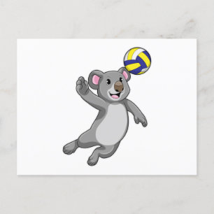 Koala as Volleyball player with Volleyball Postcard