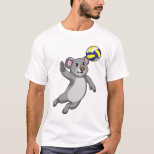 Koala as Volleyball player with Volleyball T-Shirt