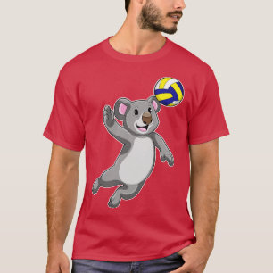 Koala as Volleyball player with Volleyball T-Shirt
