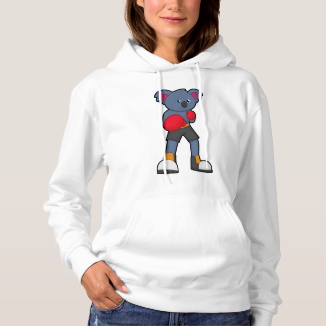 Koala at Boxing with Boxing gloves Hoodie (Front)