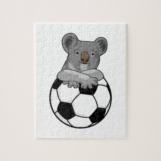 Koala at Soccer Sports Jigsaw Puzzle (Vertical)