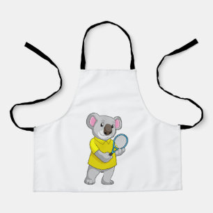 Koala at Tennis with Tennis racket Apron