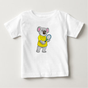 Koala at Tennis with Tennis racket Baby T-Shirt