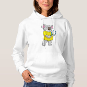 Koala at Tennis with Tennis racket Hoodie