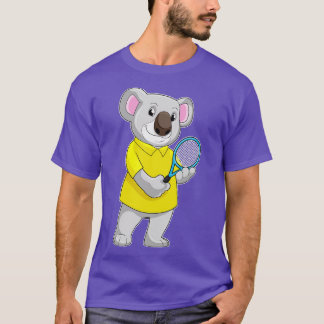 Koala at Tennis with Tennis racket T-Shirt
