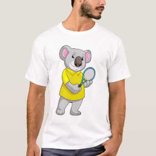 Koala at Tennis with Tennis racket T-Shirt