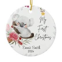 Koala Baby’s First Christmas Personalised Ornament