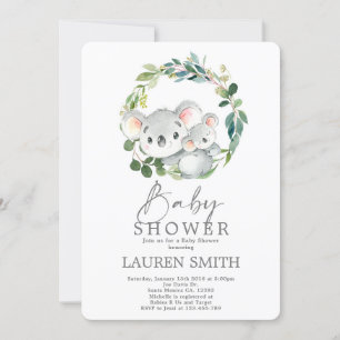 Koala Baby Shower Invitation