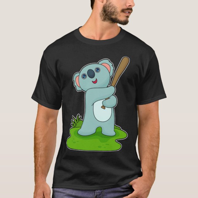 Koala Baseball Baseball bat Sports T-Shirt (Front)