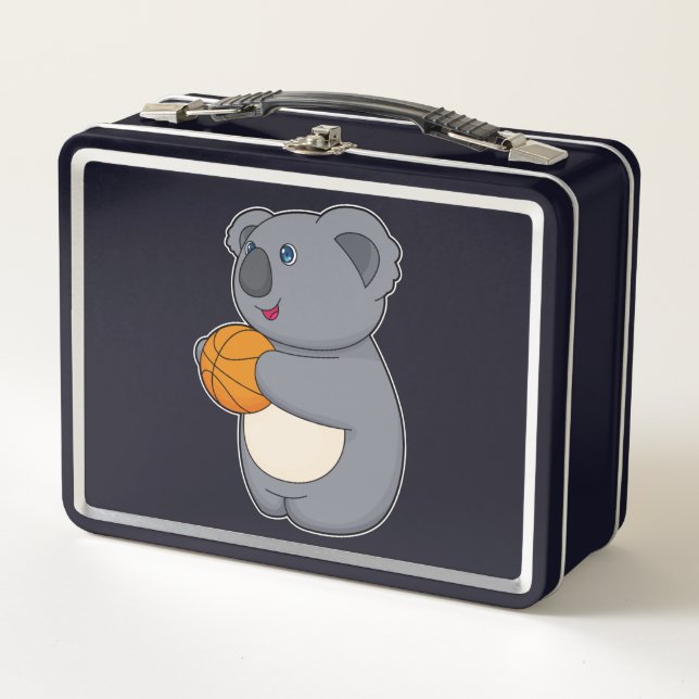 Koala Basketball player Basketball Metal Lunch Box (Front)