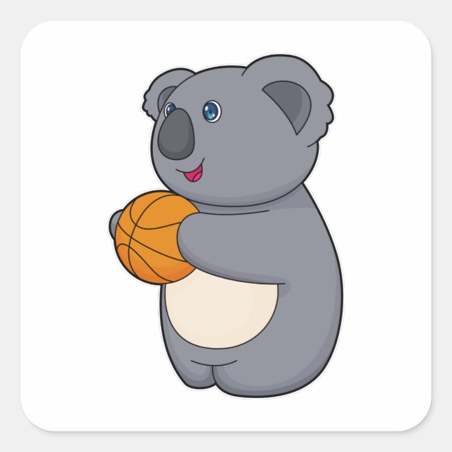Koala Basketball player Basketball Square Sticker (Front)