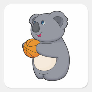 Koala Basketball player Basketball Square Sticker