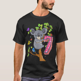 Koala Bear 7th Birthday Girl 7 Year Old Birthday K T-Shirt