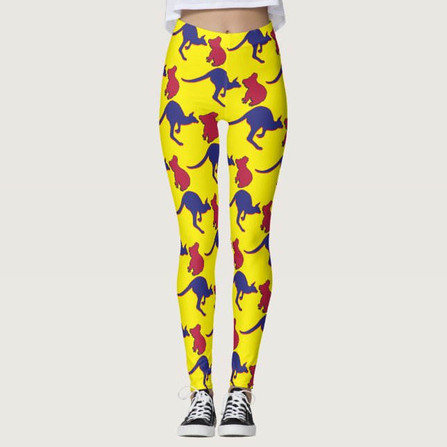 Koala Bear and Kangaroo Leggings (Front)