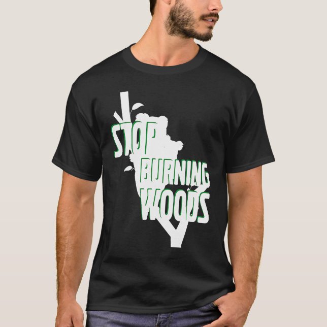 Koala Bear and Koala bear baby stop burning woods  T-Shirt (Front)