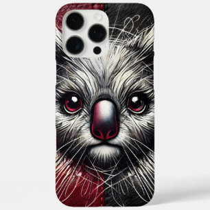Koala Bear Art on Textured Background iPhone 16 Pro Max Case