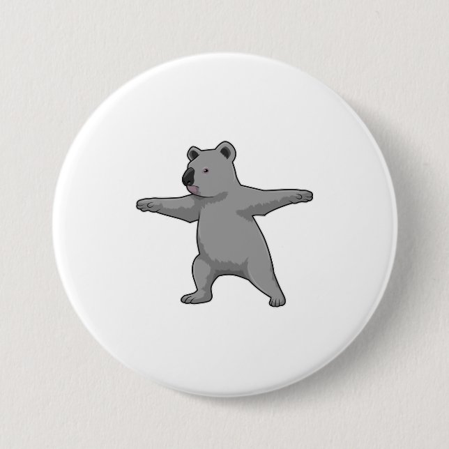 Koala bear at Yoga Fitness 7.5 Cm Round Badge (Front)
