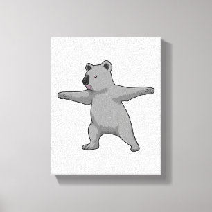 Koala bear at Yoga Fitness Canvas Print