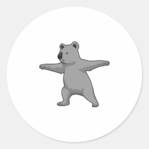 Koala bear at Yoga Fitness Classic Round Sticker