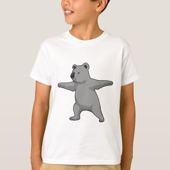 Koala bear at Yoga Fitness T-Shirt (Front)