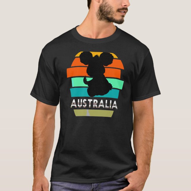 Koala Bear Aussie Zoo Animal Retro Australia T-Shirt (Front)