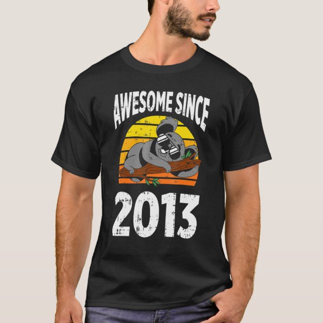 Koala Bear Awesome Since 2013 9th Birthday 9 Years T-Shirt (Front)