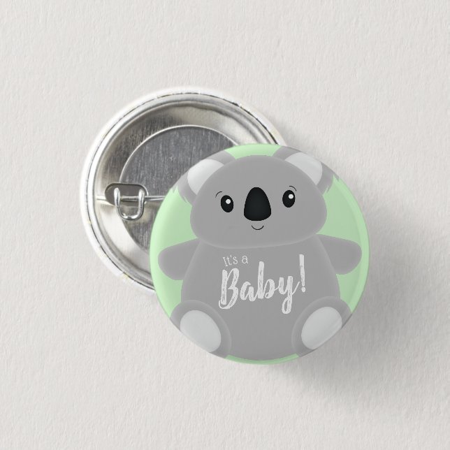 Koala Bear Baby Shower 3 Cm Round Badge (Front & Back)