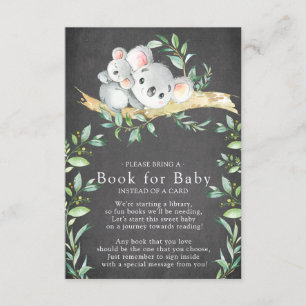 Koala Bear Baby Shower Book for Baby Card