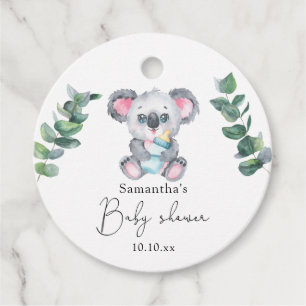 Koala Bear Baby Shower Favour Tags