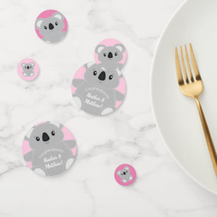 Koala Bear Baby Shower Girl Confetti