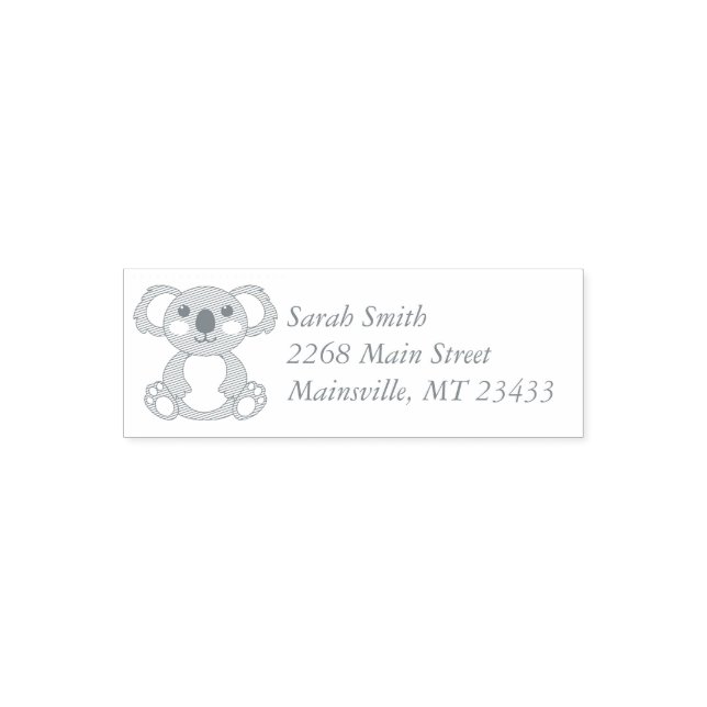 Koala Bear Baby Shower Self-inking Stamp (Design)