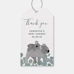 Koala Bear Baby Shower Thank You Gift Tags