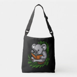 Koala Bear Book Reading Lover Cute Animal Crossbody Bag