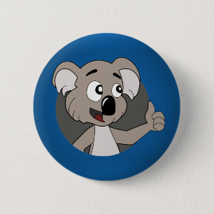 Koala bear cartoon Button