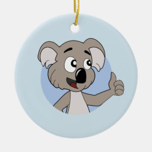 Koala bear cartoon  ceramic tree decoration