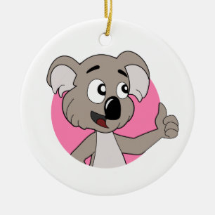 Koala bear cartoon  ceramic tree decoration
