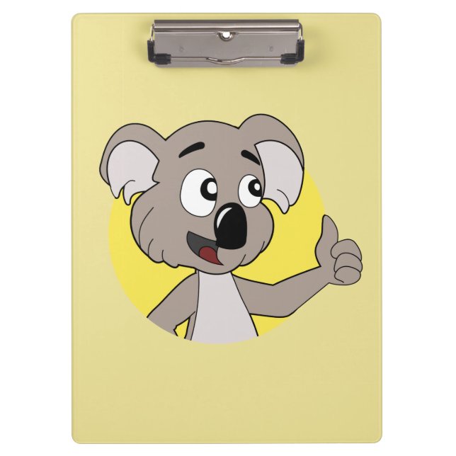 Koala bear cartoon clipboard (Front)