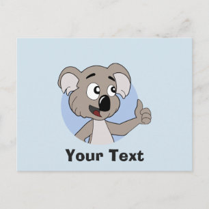 Koala bear cartoon postcard