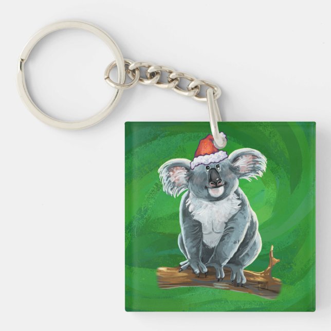 Koala Bear Christmas Key Ring (Front)