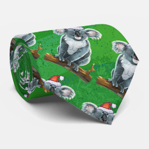Koala Bear Christmas Tie