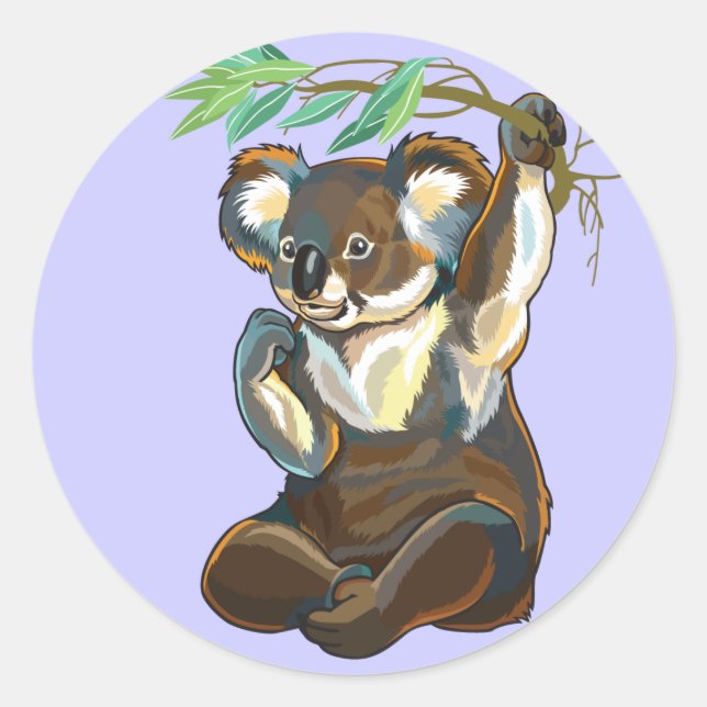 koala bear classic round sticker (Front)