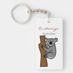 Koala Bear Climbing Tree Thunder_Cove Key Ring