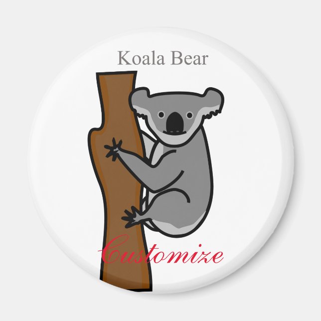 Koala Bear Climbing Tree Thunder_Cove Magnet (Front)