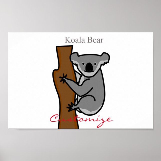 Koala Bear Climbing Tree Thunder_Cove Poster (Front)