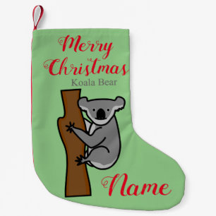 Koala Bear Climbing Tree Thunder_Cove Small Christmas Stocking