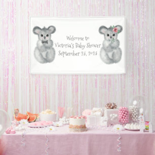 Koala Bear Customised Baby Shower Banner