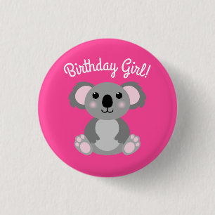 Koala Bear Cute Kid Birthday Girl 3 Cm Round Badge