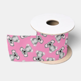 Koala Bear Cute Kid Birthday Party Satin Ribbon