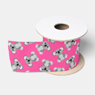 Koala Bear Cute Kid Birthday Party Satin Ribbon
